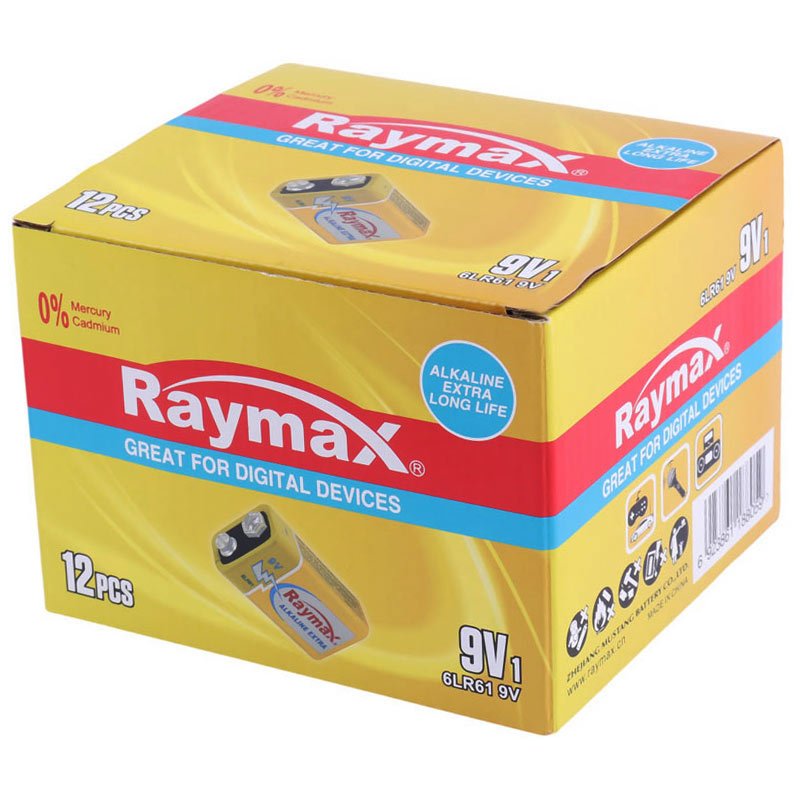 باتری کتابی Raymax Alkaline Extra 6LR61 9V