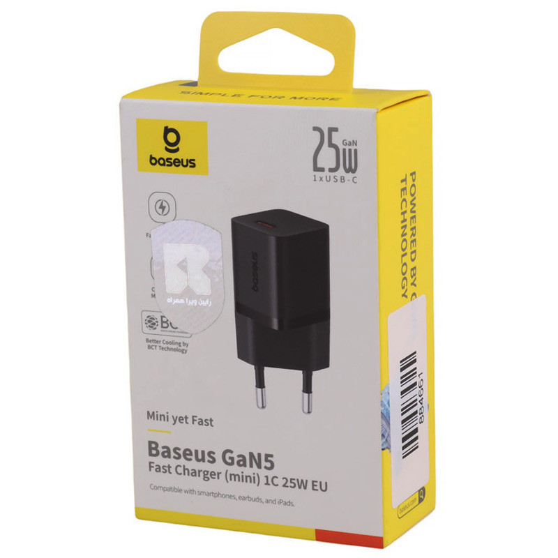 کلگی فست شارژ Baseus GaN5 P10110909113 QC3.0 PD3.0 3A 25W Type-C