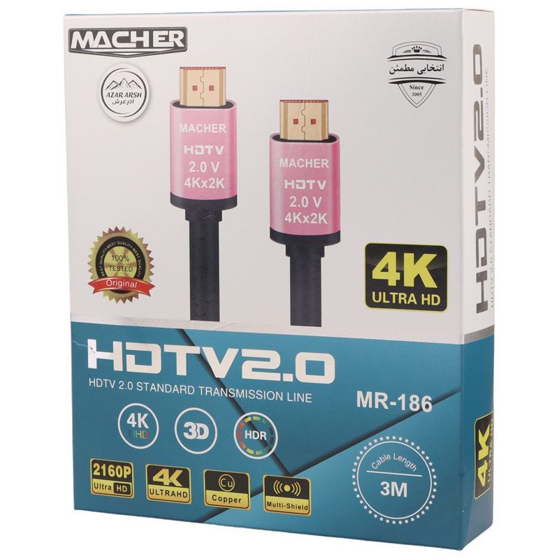 کابل HDMI 4K مچر MR-186 طول 3 متر