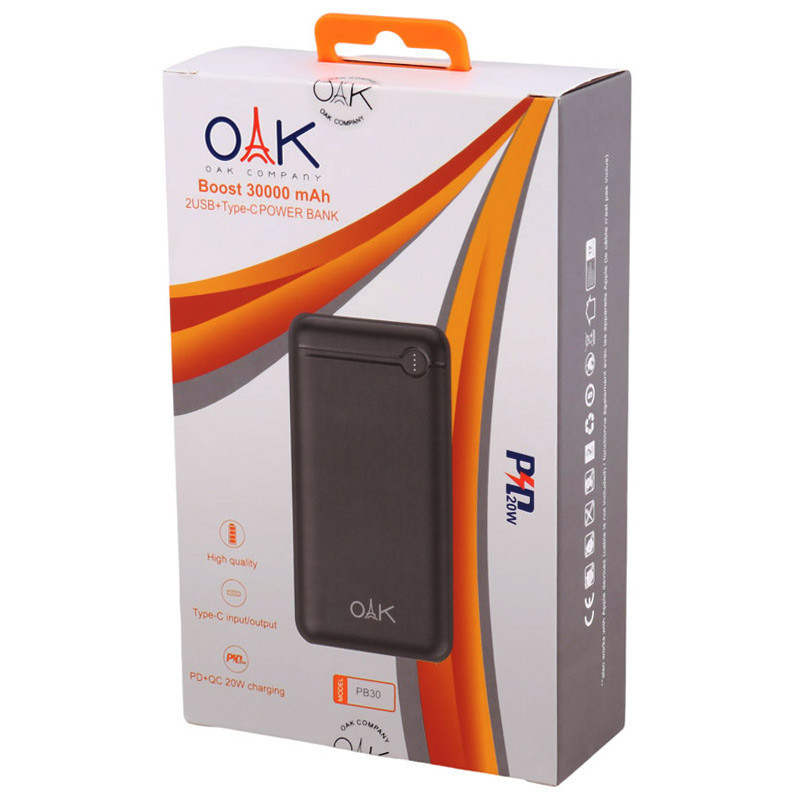 پاور بانک oak 30000 مدل PB30