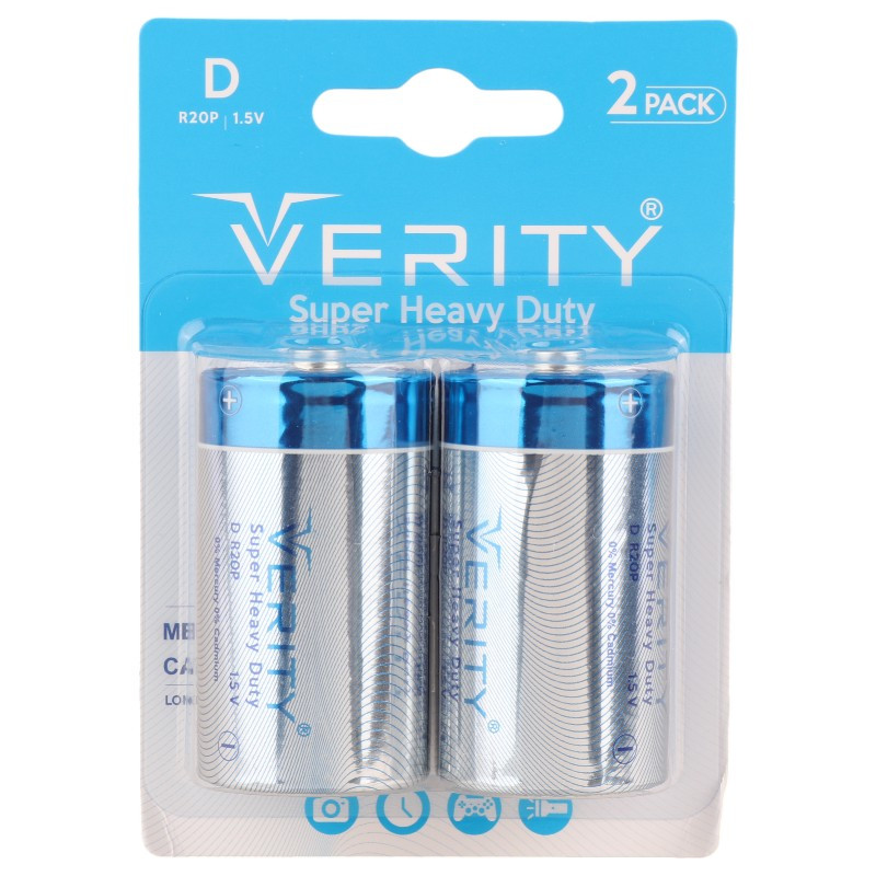 باتری دوتایی بزرگ Verity Super Heavy Duty R20P 1.5V D