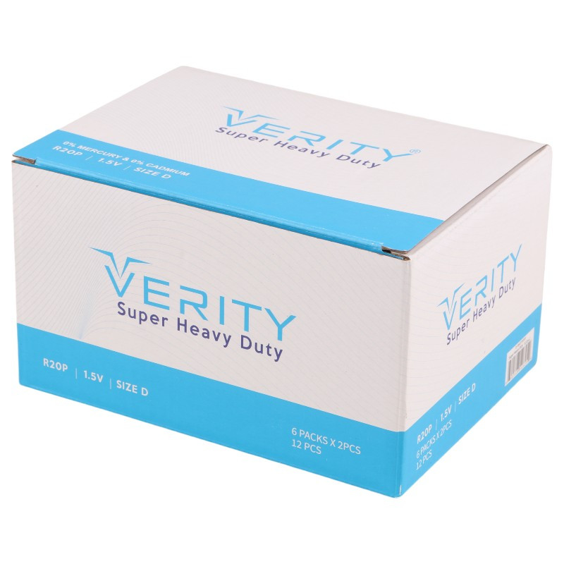 باتری دوتایی بزرگ Verity Super Heavy Duty R20P 1.5V D