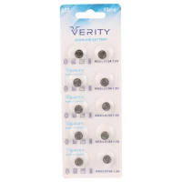 باتری سکه ای Verity Alkaline AG5 بسته 10 عددی
