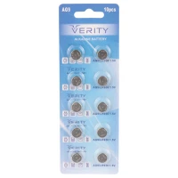باتری سکه ای Verity Alkaline AG9 بسته 10 عددی