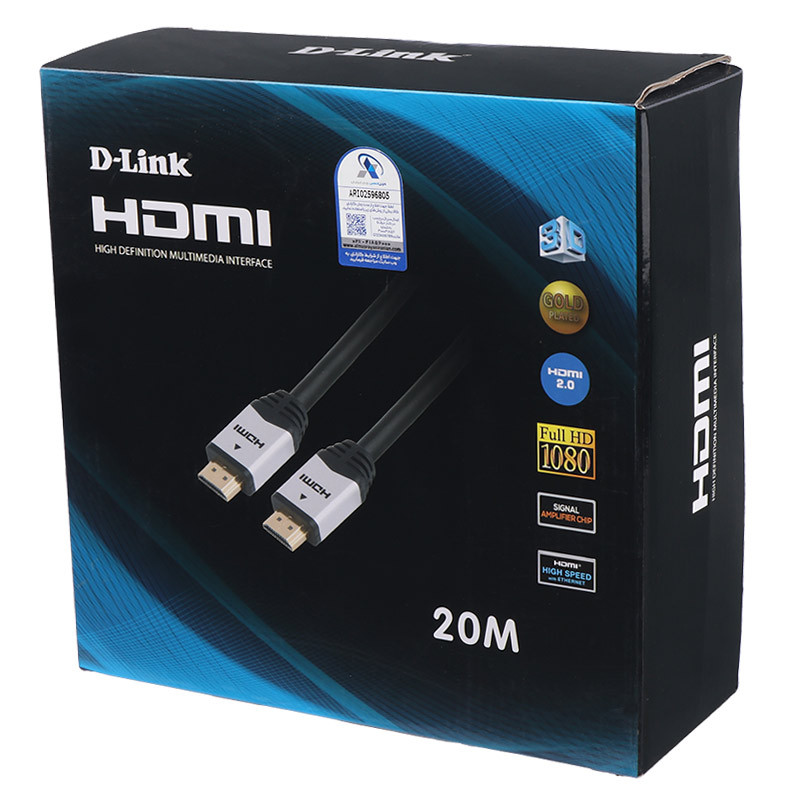 کابل HDMI 4K دی لینک HCB-4AABLBR-20 طول 20 متر