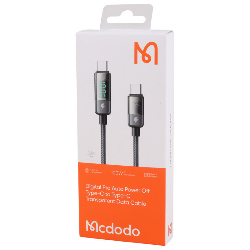 کابل تبدیل فست شارژ Mcdodo CA-361 Type-C To Type-C 5A PD 100W 1.2m