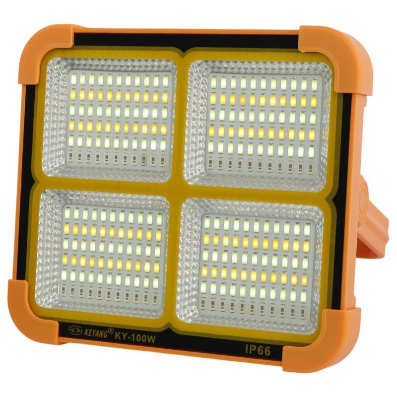 پروژکتور سیار شارژی و پاور بانک خورشیدی Keyang KY-100W