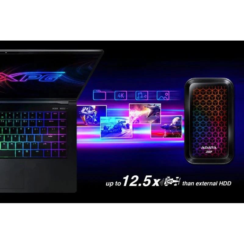 حافظه اکسترنال SSD ای دیتا Adata SE770G RGB 1TB