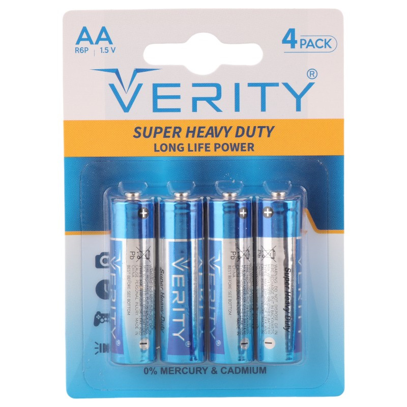 باتری چهارتایی قلمی Verity Super Heavy Duty R6P 1.5V AA