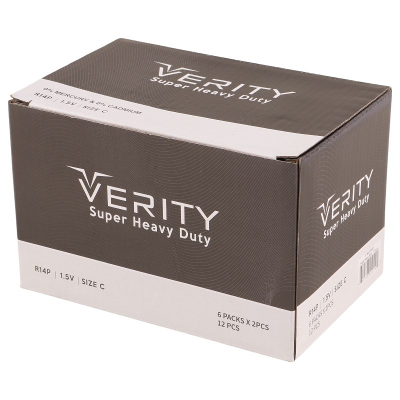 باتری دوتایی متوسط Verity Super Heavy Duty R14P 1.5V C