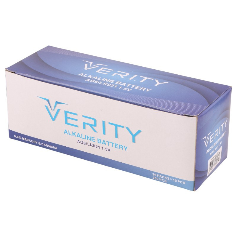 باتری سکه ای Verity Alkaline AG6 بسته 10 عددی