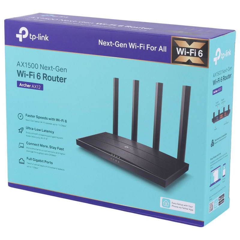 روتر 4 آنتن TP-Link AX1500 Archer AX12 300Mbps