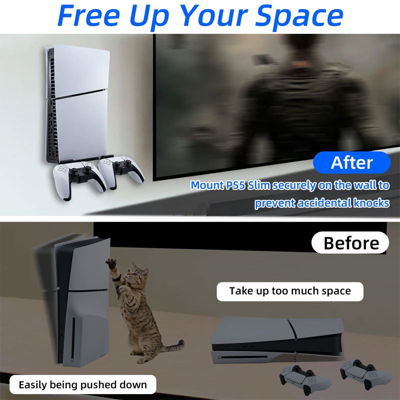 پایه دیواری کنسول و دسته بازی PGTECH PS5