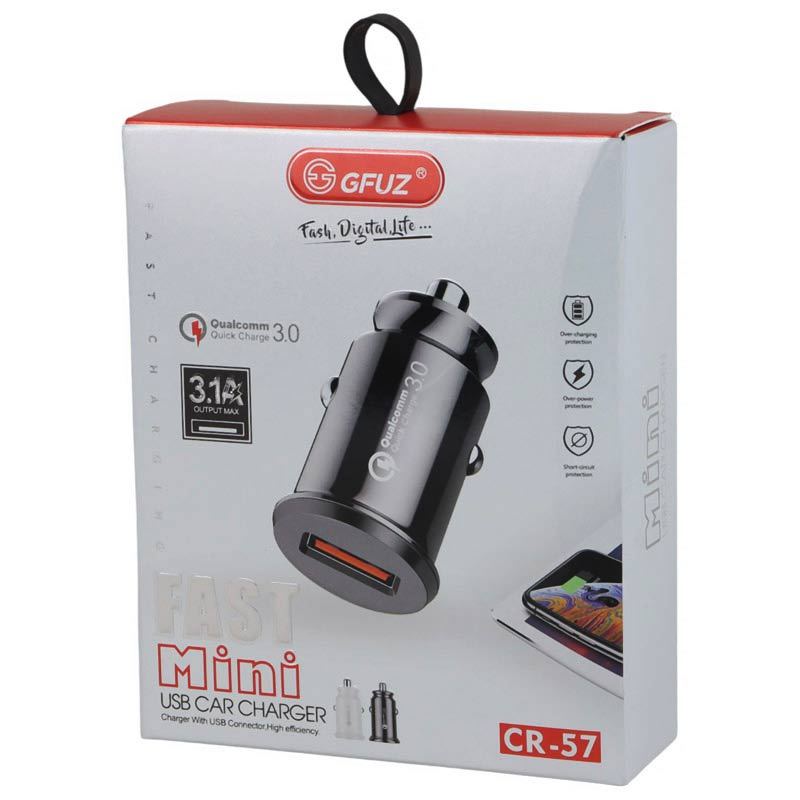 شارژر فندکی فست شارژ Gfuz CR-57 3A QC3.0 PD 21.5W