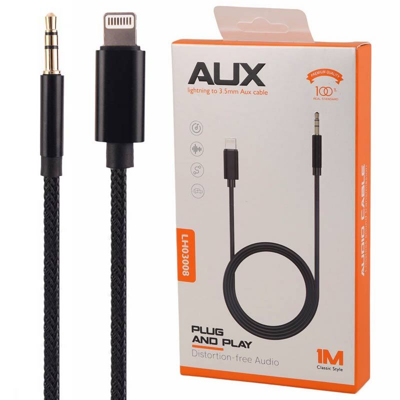 کابل تبدیل LH03008 Lightning To AUX 1m