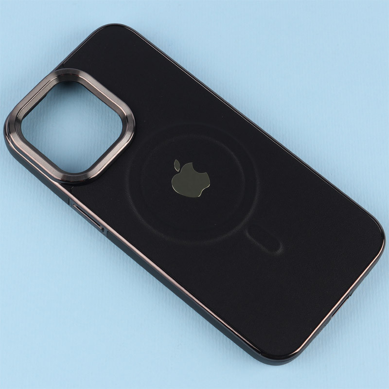 قاب چرمی مگ سیف آیفون iPhone 15 Pro Max دور لنز براق