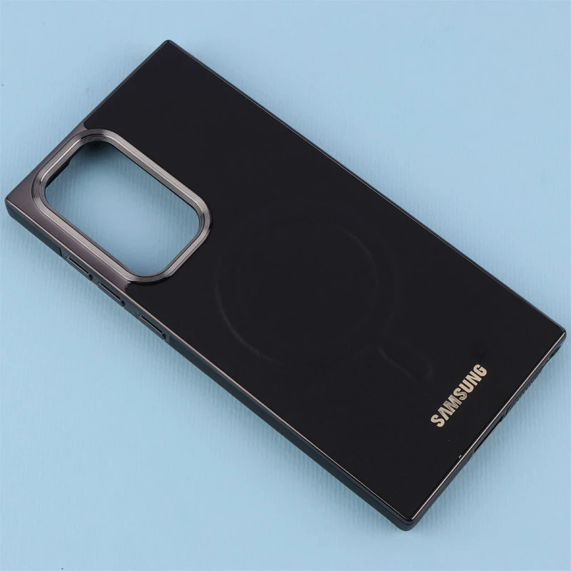 قاب چرمی مگ سیف سامسونگ Galaxy S22 Ultra دور لنز براق