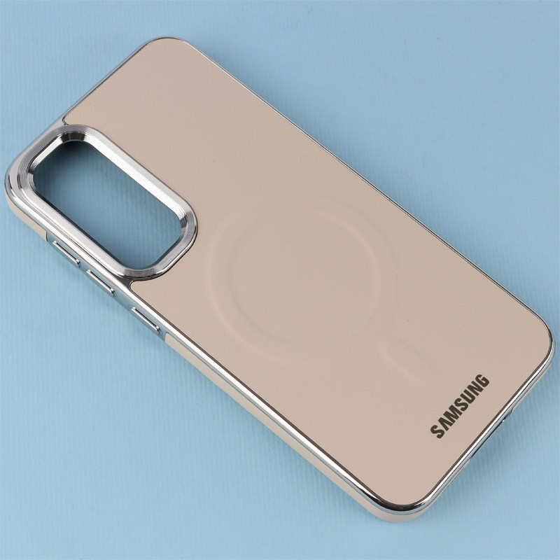 قاب چرمی مگ سیف سامسونگ Galaxy S23 FE 5G دور لنز براق