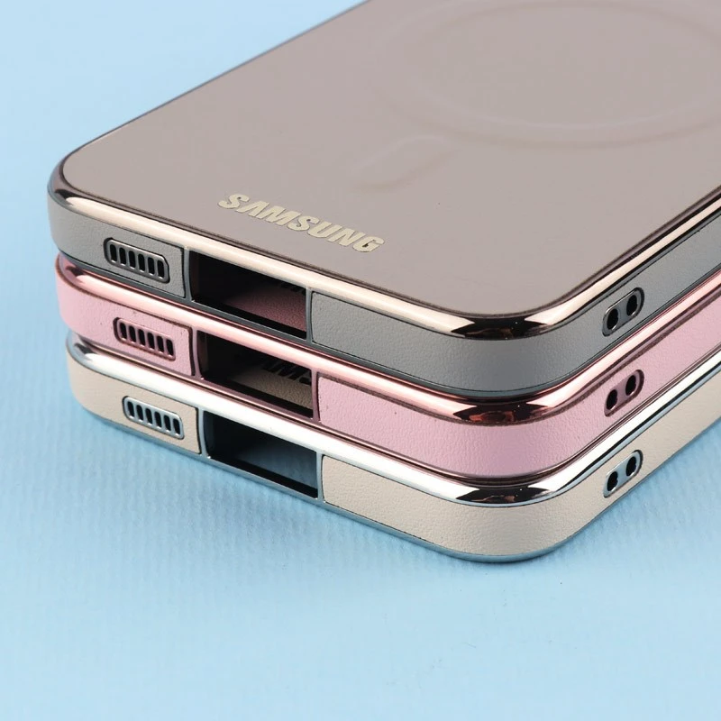 قاب چرمی مگ سیف سامسونگ Galaxy S23 FE 5G دور لنز براق