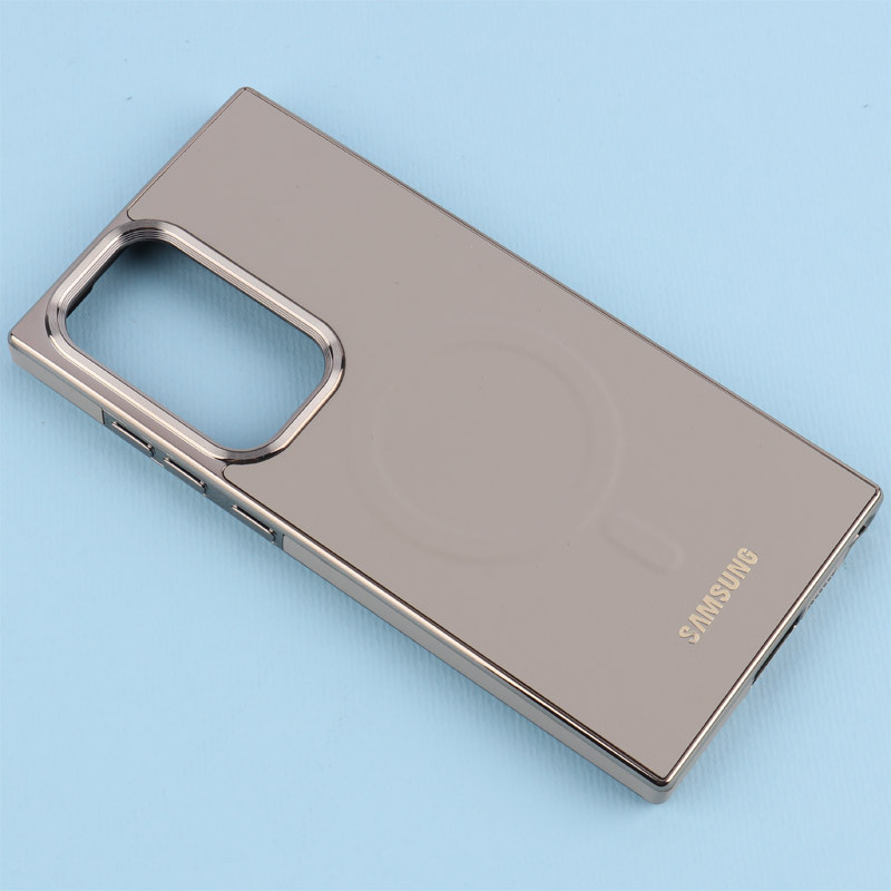 قاب چرمی مگ سیف سامسونگ Galaxy S23 Ultra دور لنز براق