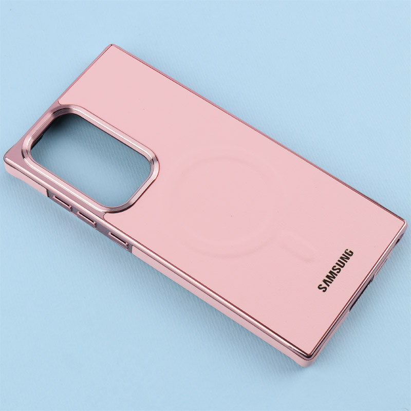 قاب چرمی مگ سیف سامسونگ Galaxy S23 Ultra دور لنز براق