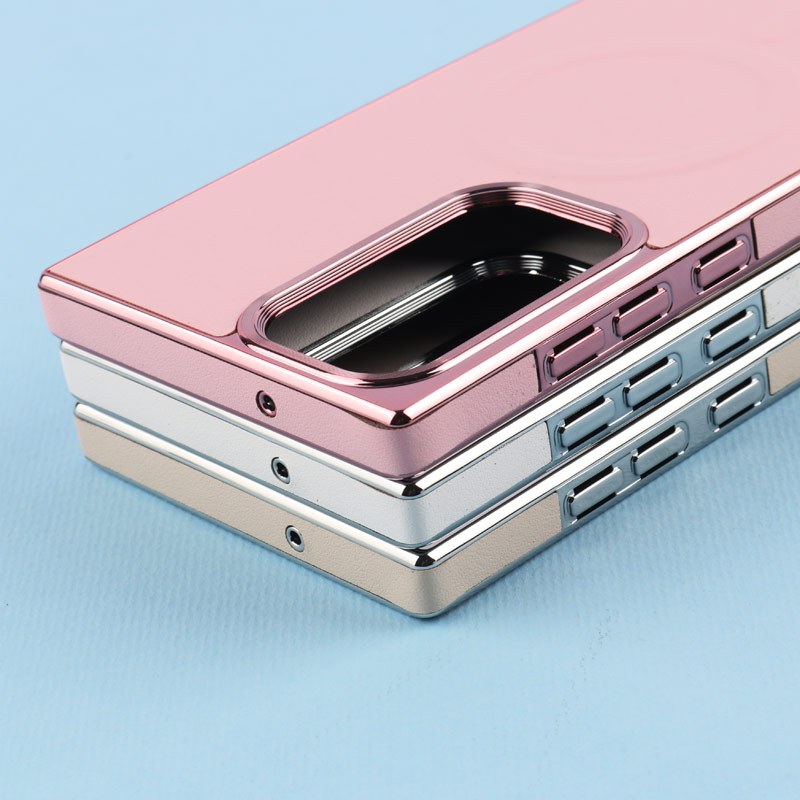 قاب چرمی مگ سیف سامسونگ Galaxy S23 Ultra دور لنز براق