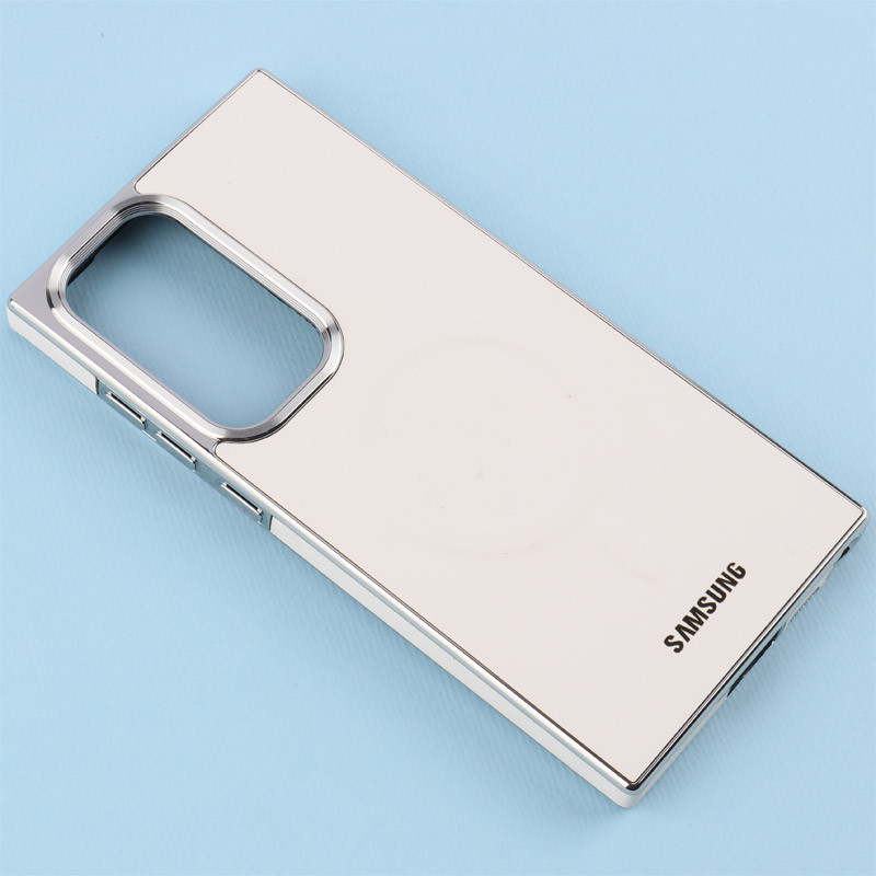 قاب چرمی مگ سیف سامسونگ Galaxy S23 Ultra دور لنز براق