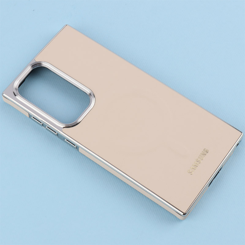 قاب چرمی مگ سیف سامسونگ Galaxy S23 Ultra دور لنز براق
