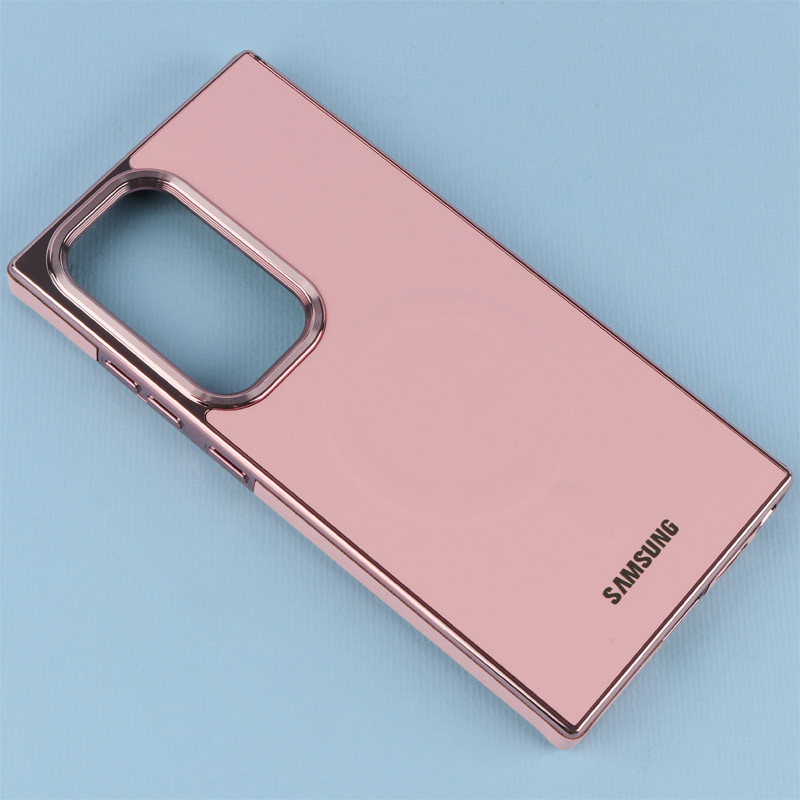 قاب چرمی مگ سیف سامسونگ Galaxy S24 Ultra دور لنز براق