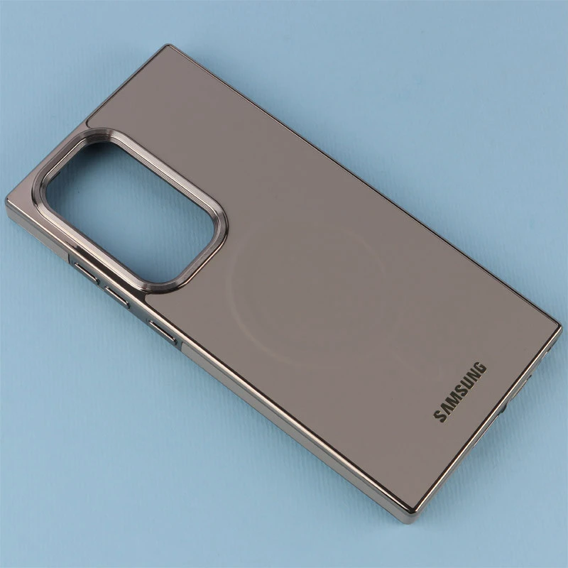 قاب چرمی مگ سیف سامسونگ Galaxy S24 Ultra دور لنز براق