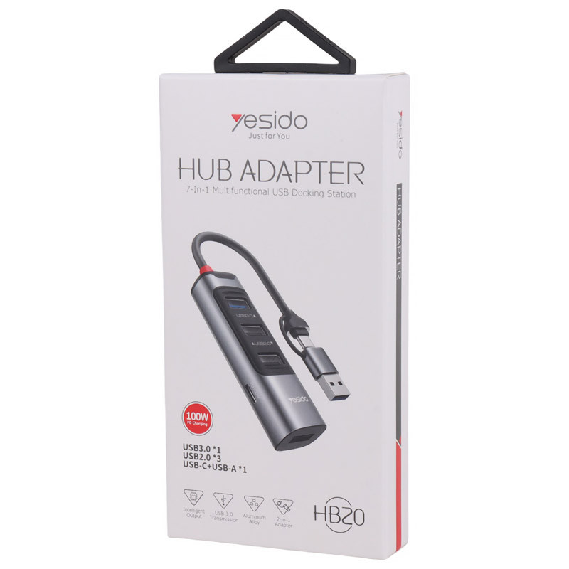 هاب 5 پورت Type-C /USB یسیدو HB20