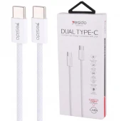 کابل تبدیل فست شارژ Yesido CA164 Type-C to Type-C PD 60W 2m