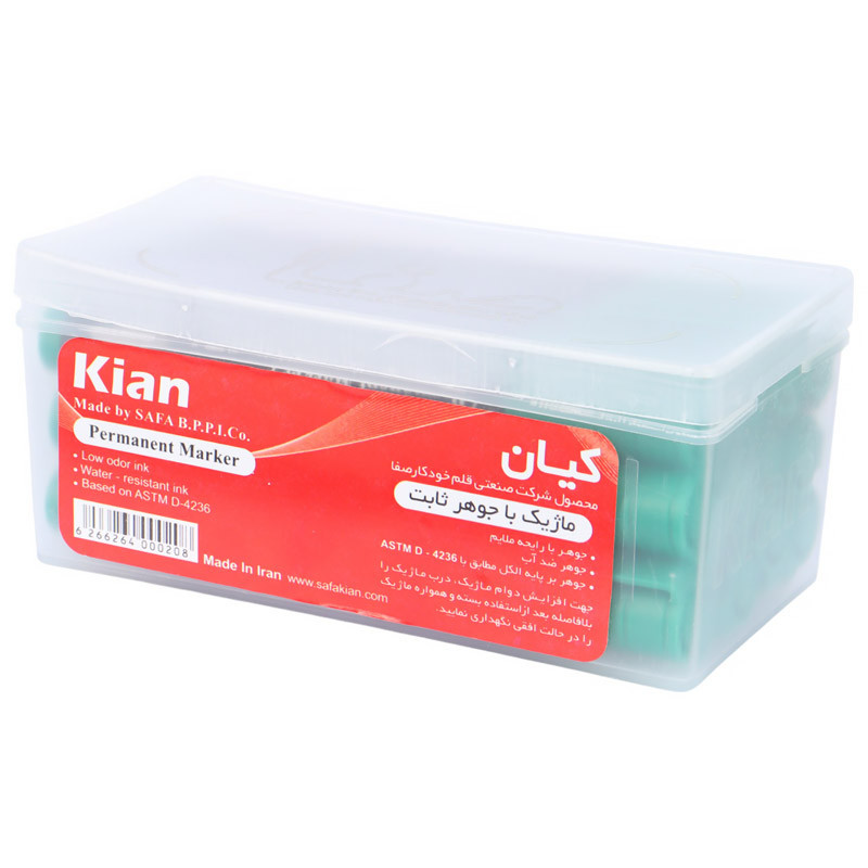 ماژیک معمولی کیان نوک گرد بسته 12 عددی