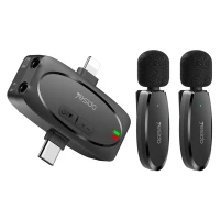 میکروفون یقه ای بی سیم Yesido KR15 Type-C / Lightning