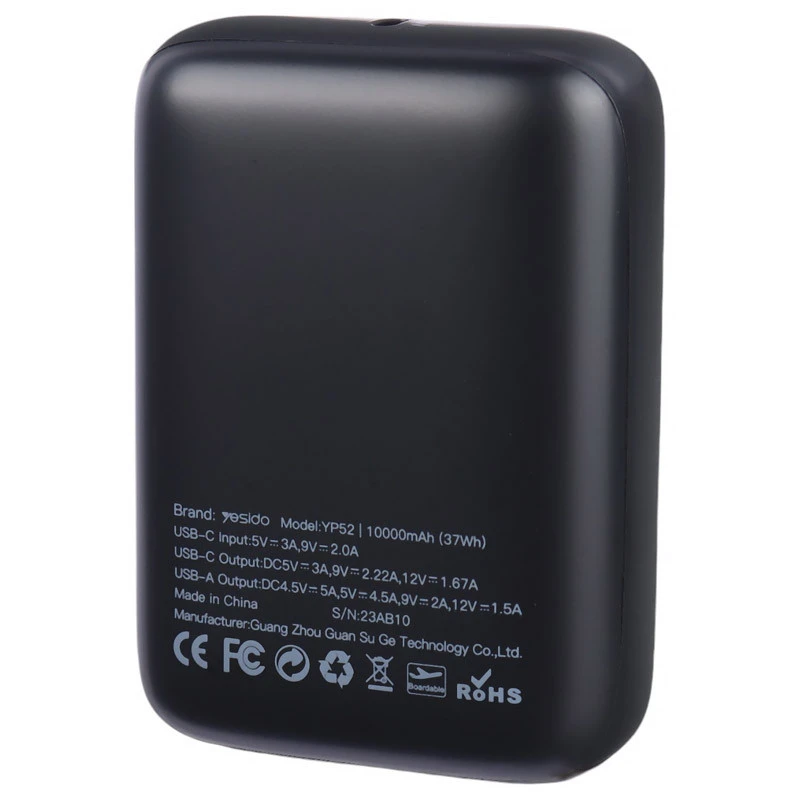 پاور بانک فست شارژ یسیدو Super Mini YP52 QC3.0 PD 22.5W ظرفیت 10000 میلی آمپر ساعت