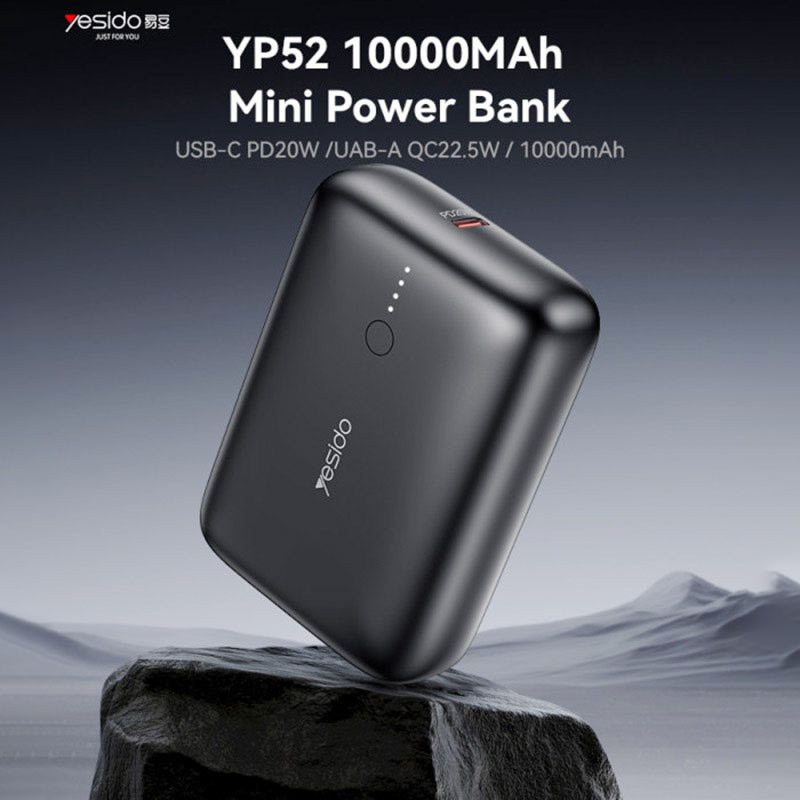 پاور بانک فست شارژ یسیدو Super Mini YP52 QC3.0 PD 22.5W ظرفیت 10000 میلی آمپر ساعت