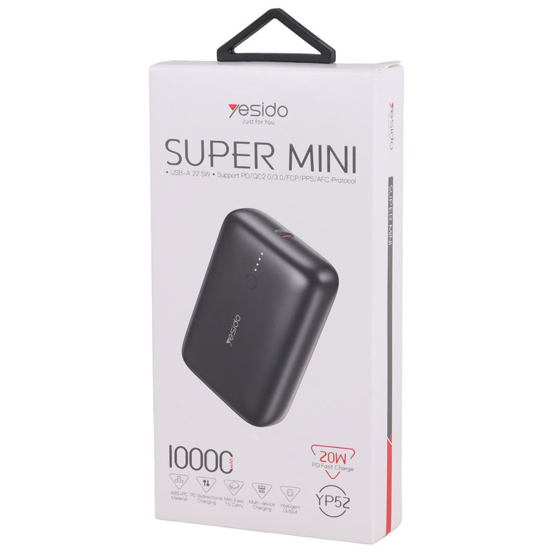 پاور بانک فست شارژ 10000 یسیدو Yesido Super Mini YP52 QC3.0 PD 22.5W