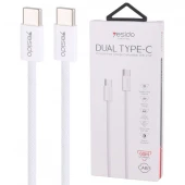 کابل تبدیل فست شارژ Yesido CA163 Type-C to Type-C PD 60W 1.2m
