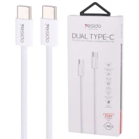 کابل تبدیل فست شارژ Yesido CA163 Type-C to Type-C PD 60W 1.2m