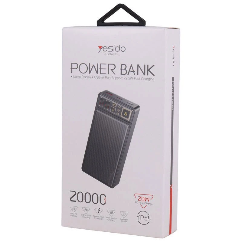 پاور بانک فست شارژ 20000 یسیدو Yesido YP54 PD 22.5W