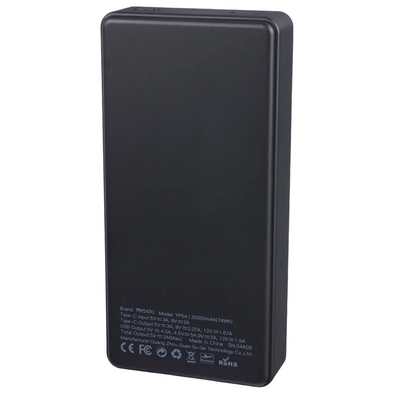 پاور بانک فست شارژ 20000 یسیدو Yesido YP54 PD 22.5W