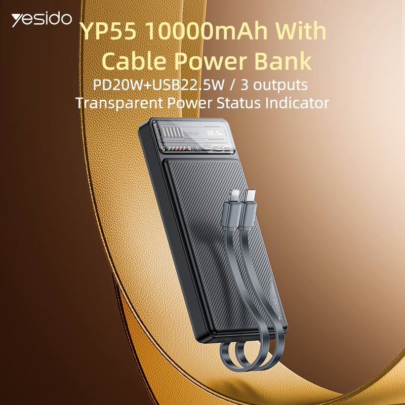 پاور بانک فست شارژ 10000 یسیدو Yesido YP55 QC PD 22.5W