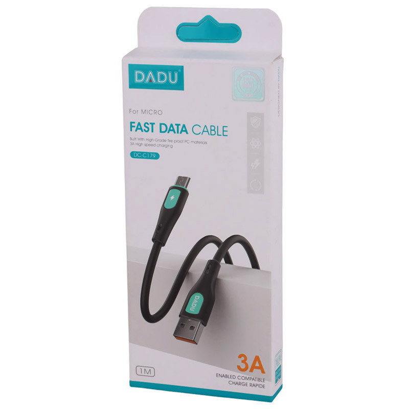 کابل میکرو یو اس بی فست شارژ Dadu DC-C179 3A 1m