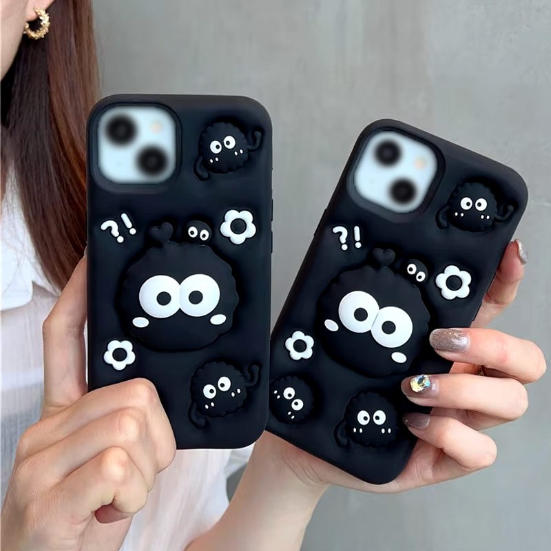 قاب گوشی آیفون iPhone 15 Pro Max مدل هپل برجسته سیلیکونی دارای پاپ سوکت استندشو