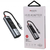 هاب 5 پورت Type-C یسیدو HB22
