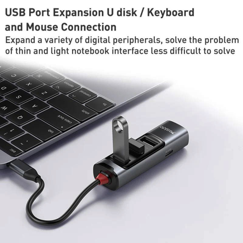 هاب 5 پورت Type-C یسیدو HB22