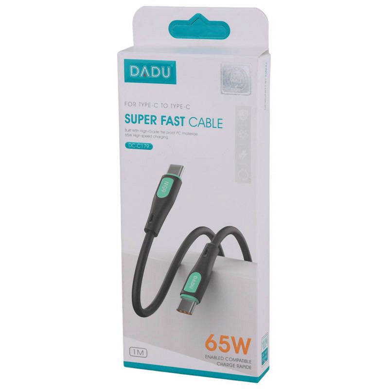 کابل تبدیل فست شارژ Dadu DC-C179 Type-C to Type-C 3A 65W 1m