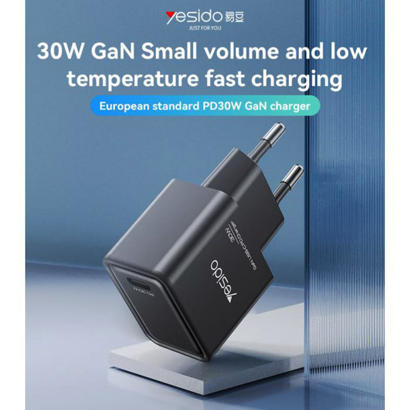 کلگی فست شارژ Yesido YC63 Gan 3A QC PD 30W Type-C