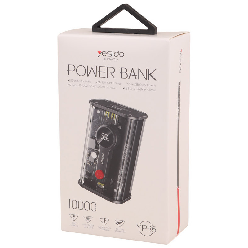 پاور بانک فست شارژ 10000 یسیدو Yesido YP35 QC3.0 PD 22.5W