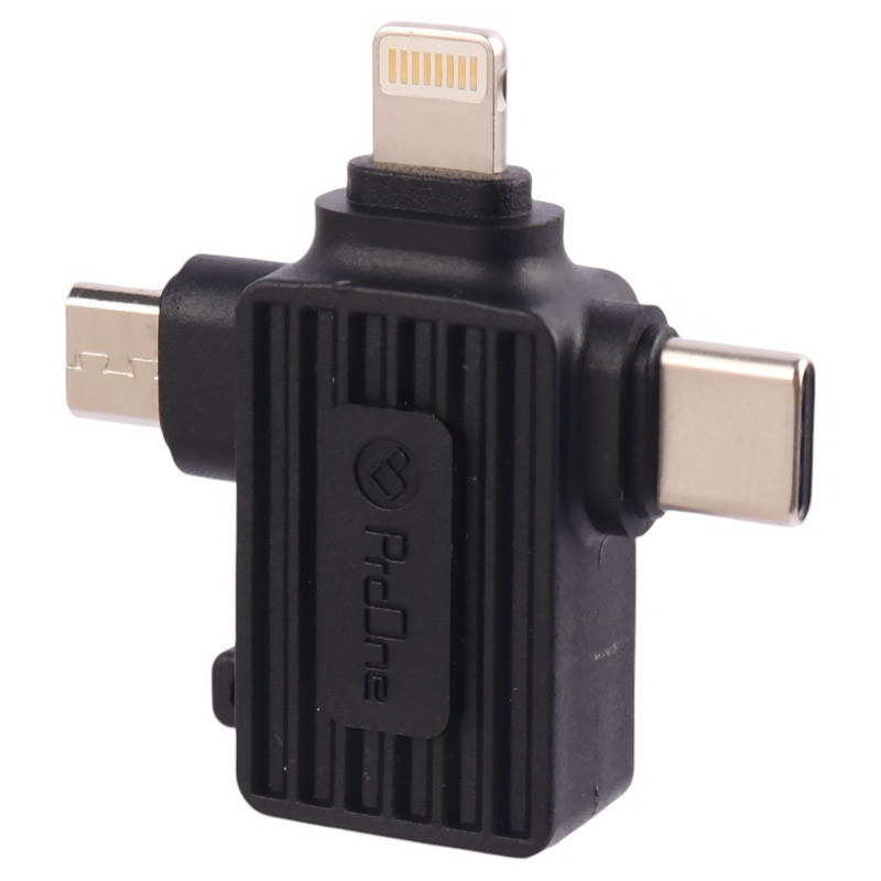 تبدیل ProOne PCO10 OTG USB To MicroUSB / Lightning / Type-C